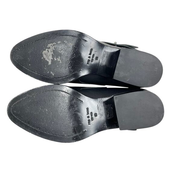 Rag & Bone Harley Boots Black Leather US Women’s 8 Low Top Chic Ankle Bootie - Picture 9 of 10